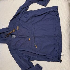 L.L. Bean Dark Blue Jacket with Yellow Drawstrings